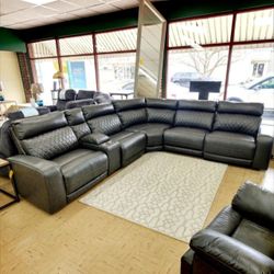 Samperstone Gray LAF Power Reclining Sectional