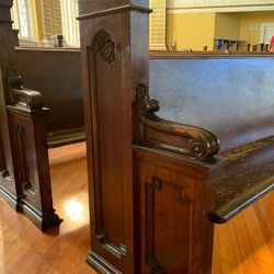 Antique Church Pew 
