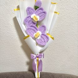 Crochet Orchid Bouquet