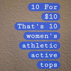 Bundle Of 10 Womens Athletic Active Wear Tops Tshirts  Like New Size Small