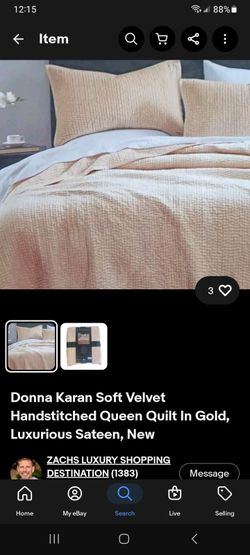 Donna Karan Hand-Stitched Queen Quilt