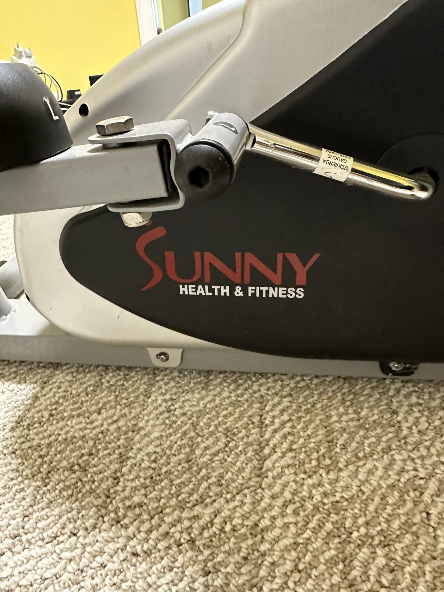 Gently Used Sunny Health Fitness Magnetic Elliptical Bike Cross Trainer Machine Stepper, Home Gym Cardio Workout Exercise Equipment, SF-E905