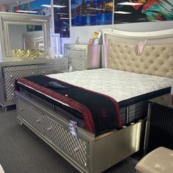 Amazing Deal😱Gorgeous Champagne 5pc Bedroom Set $1699