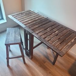 Wooden Table And Chair