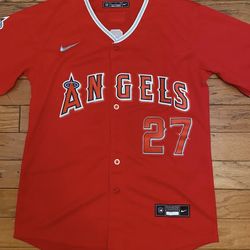 Trout Red Angels Adult Or Youth Jersey