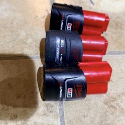 Milwaukee M12 High out Put Batteries 