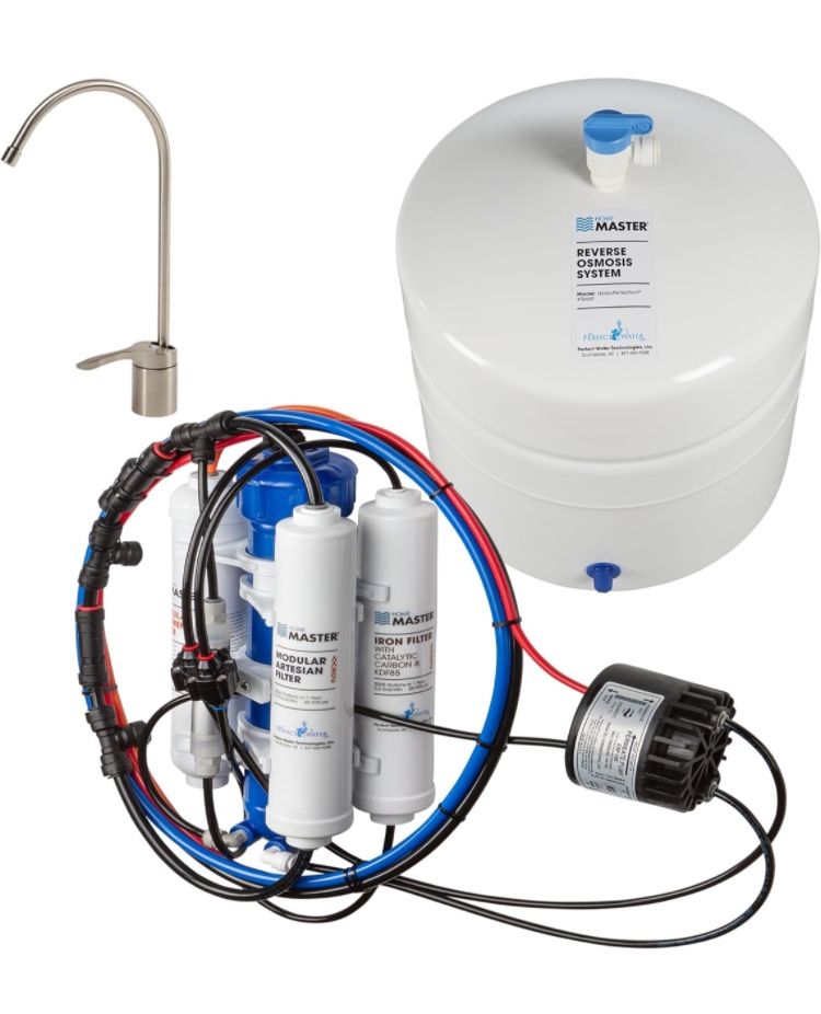 Home Master TMHP HydroPerfection Reverse Osmosis System, 9-stages, Patented 2-pass Alkaline Remineralization, Fast 4.5 Sec Fill Rate, 1:1 Waste Ratio,