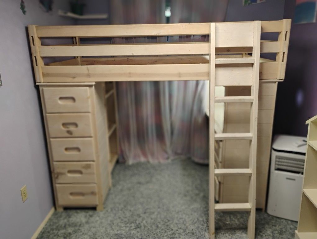 Twin Wooden Loft Bed