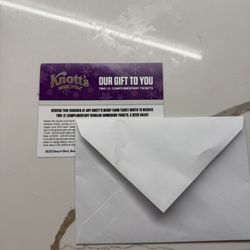 Knott’s Berry farm 2 Admission Tickets 