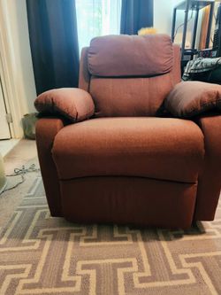 Upholstered Fabric Glider Recliner