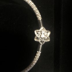 Pandora Bright Snowflake Mesh Bracelet