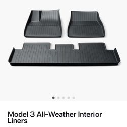 Model 3 All-Weather Interior Liners