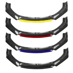 Universal Car Front Bumper Lip Spoiler Splitter 3 Colors Yellow Red Blue 