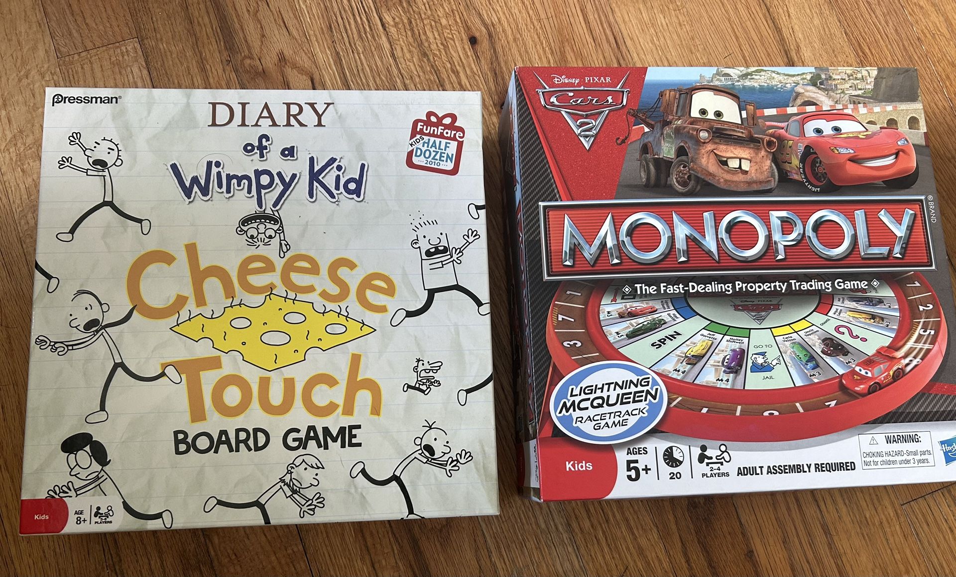 Children's games bundle Monopoly and Diary of a Wimpy Kid cheese touch