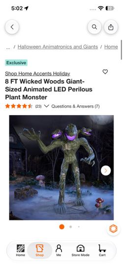 8 FT Wicked Woods Giant-Sized Animated LED Perilous Plant Monster