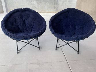 Blue Sphere Chairs Wide-Wale Corduroy Steel Frame
