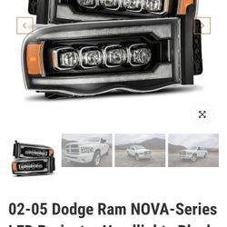 02-05 Dodge Ram NOVA-Series LED Projector Headlights Black