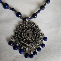 Lapis Lazuli 18" Beaded Necklace 