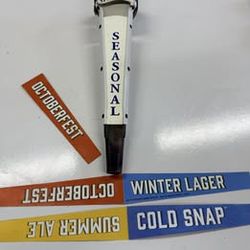 Samuel Adams Seasonal Beer Tap Handle w/ 4 Interchangeable Inserts Sam Adams
