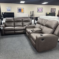 Recliner Sofa & Loveseat. 🚚WE DELIVER🚚