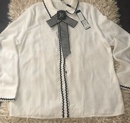 Black & White blouse