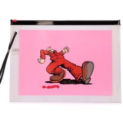 NEW Marc Jacobs R.Crumb Pink Large Pouch Clutch Purse