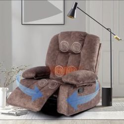 NEW Recliner Chair Massage Rocker With Heated Modern Ergonomic Lounge 360 Degree Swivel