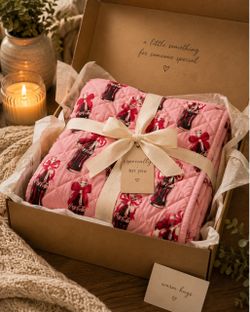 Pink Coca Cola quilted blanket queen/full size