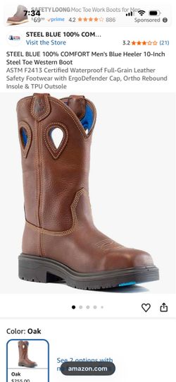 Steel Blue men’s steel toe metatarsal puncture proof leather work boots