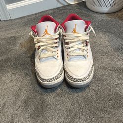 Red Cardinal Jordan 3’s Size 9 With Box