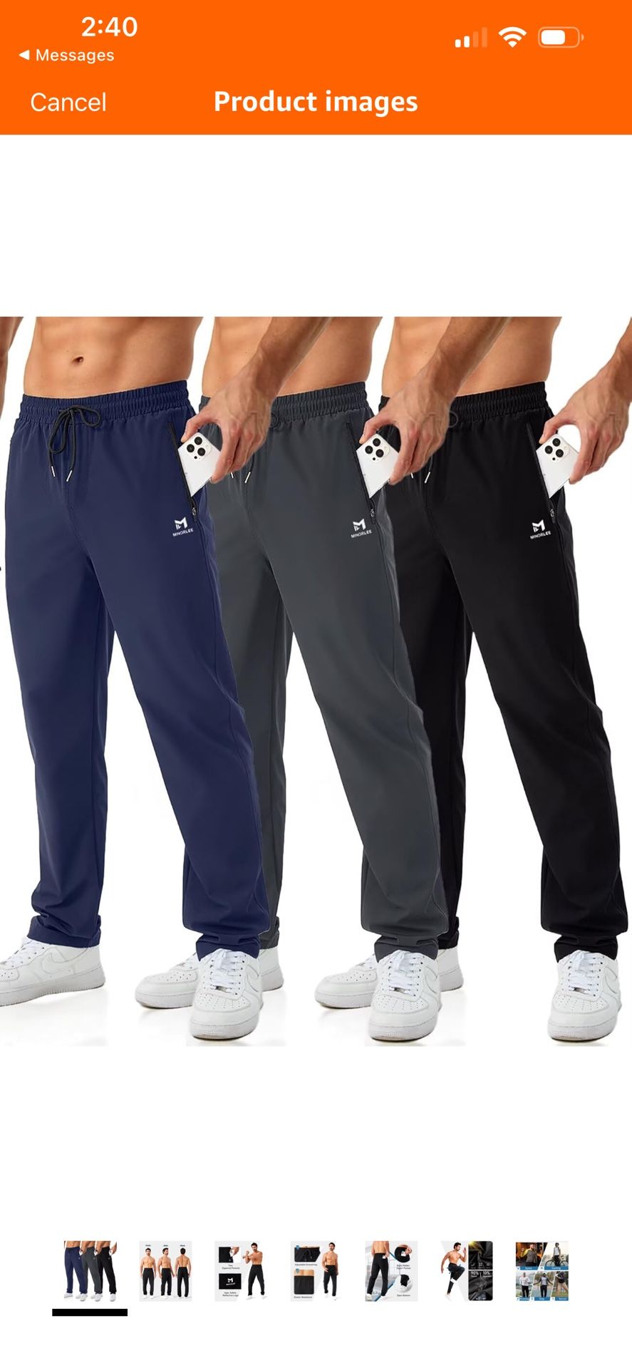 Men’s Joggers With Zipper Pockets