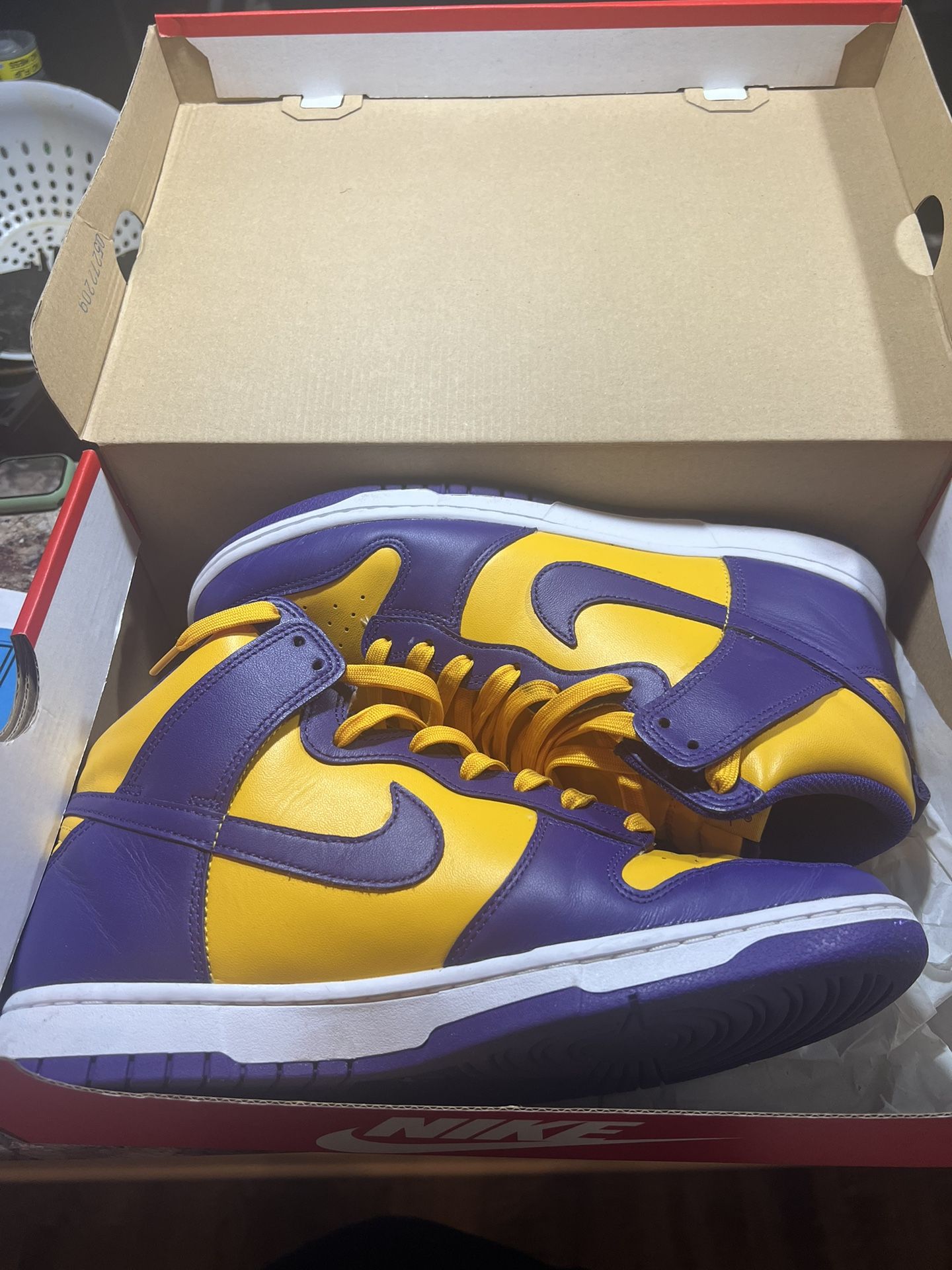 Nike Dunk High, Lakers, Men’s Size 10.5