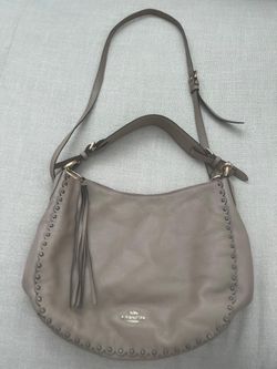 Coach Leather Studded Hobo Bag