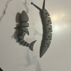 2 3D Printed Slug & Shark