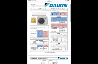 DAIKIN 36000 TBU  SINGLE ZONE