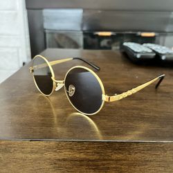 Round Vintage Sunglasses Gold