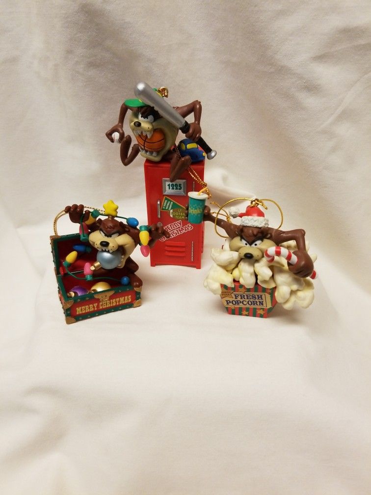 Set Of 3 TAZ  Ornaments