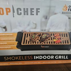 New Top Chef Smokeless Indoor Electric Portable Grill