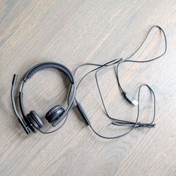 Logitech H570e Wired Headset, Stereo Headphones with Noise-Cancelling Microphone