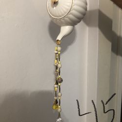 Ceramic teapot with crystals