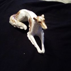 Vintage Porcelain Dog Figurine, Whippit, Greyhound, Saluki Breed, Marked