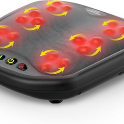 Snailax Shiatsu Foot Massager with Heat- Washable Cover Kneading Foot & Back Mas