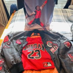 Chicago Bulls Michael Jordan Team Jacket-T-Shirt-Gym Bag