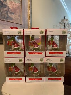 Grinch ornaments 6.00 each  (6 available)