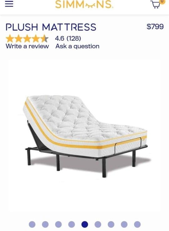 Simmons King Bed & Frame