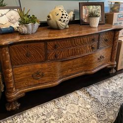 Beautiful antique unique tiger wood high-end dresser f