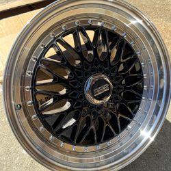 Brand New 19” Staggered BBS Style Black Mesh 5x114.3/5x120 All 4 Price Firm