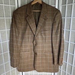 granger owings Men’s Jacket Blazer 42 R 100% Cashmere Vintage 2 button