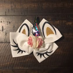 Girls Unicorn Hair Bow