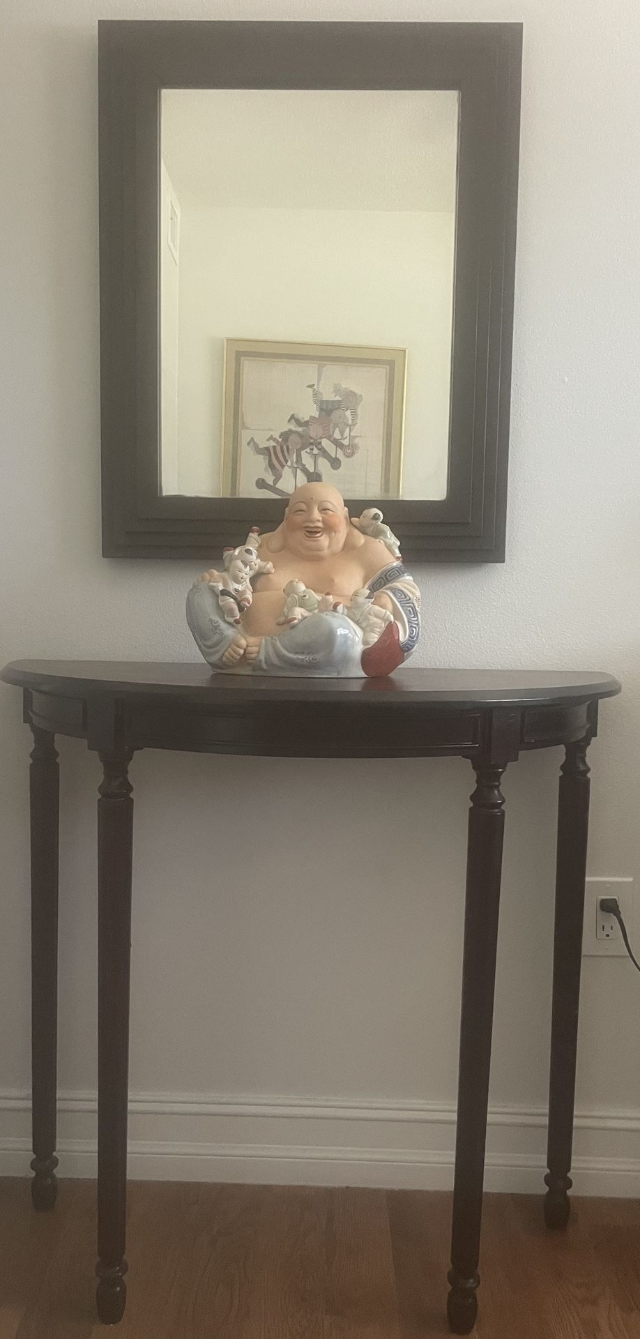 Console. Table 36x19 Mirror 24x30 Inches